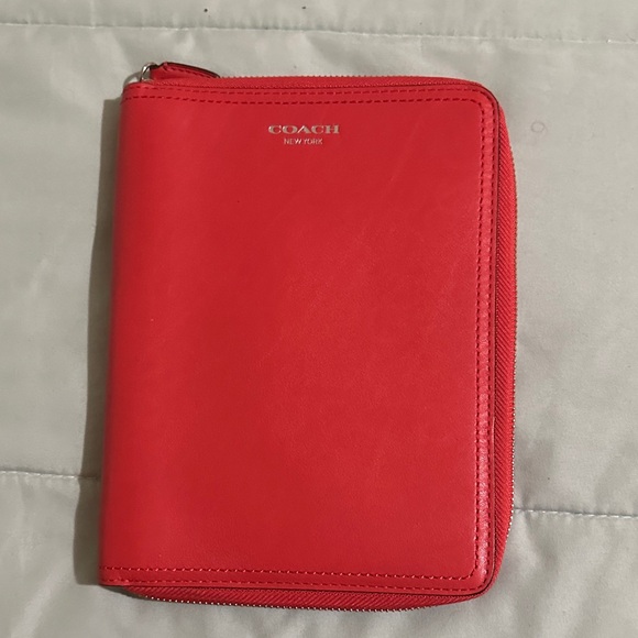 Coach Accessories - Coach Vibrant Red Zip Wallet